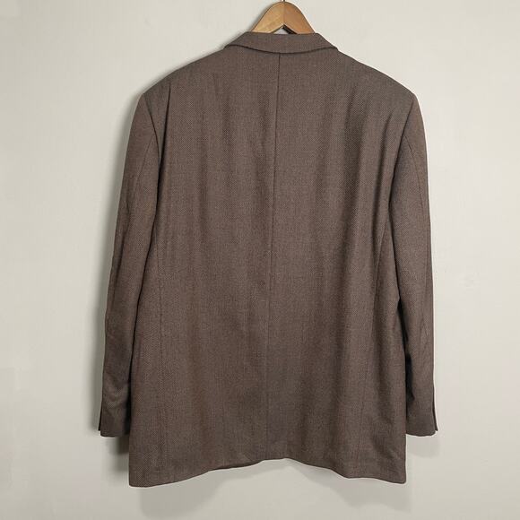 Ermenegildo Zegna 15 Milmil Three Button Single Breasted Blazer Men's Brown 47 - Picture 2 of 6
